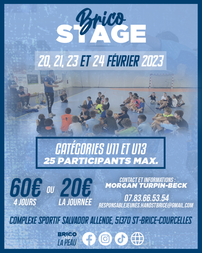 Brico Stage Pour Les U11 Et U13 AS Saint Brice Courcelles Handball